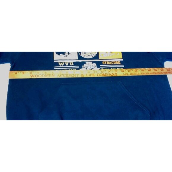 WVU Mountaineers Syracuse Pinstripe Bowl 2012 Hooded Sweatshirt L Pride Of WV - Picture 7 of 11